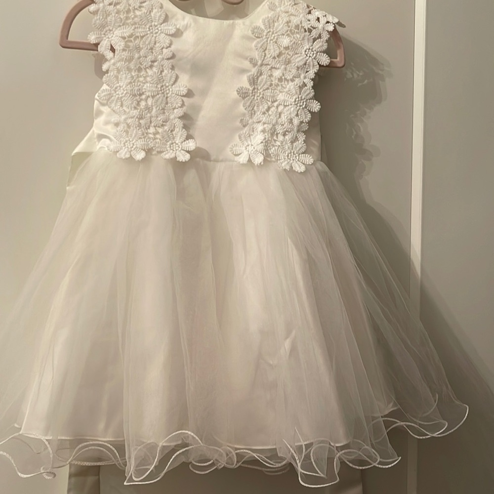 PatPat white floral layered dress ( 18-24M )
